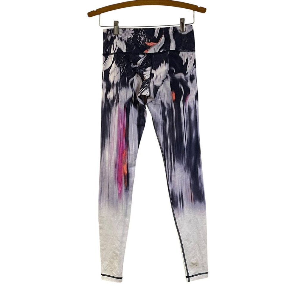 Lululemon Womens High-Rise Full-Length Leggings Abstract Floral Print Size Small